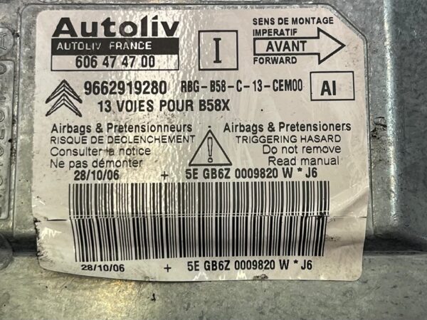 CENTRALITA AIRBAG CITROEN C4 PICASSO - Imagen 2