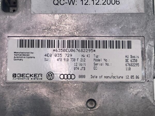 MODULO ELECTRONICO AUDI A6 BERLINA - Imagen 4