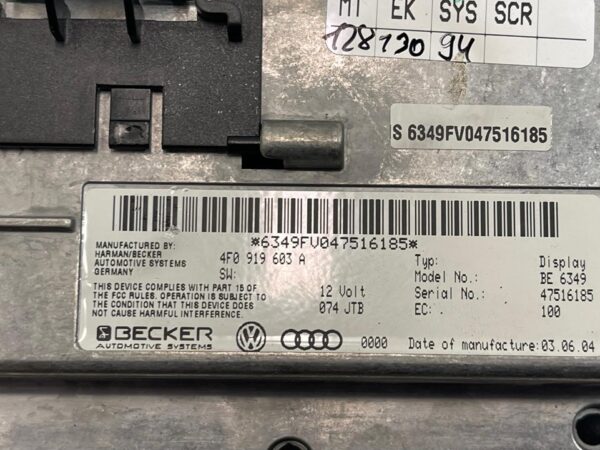 PANTALLA MULTIFUNCION AUDI A6 BERLINA - Imagen 2