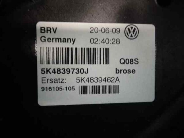 ELEVALUNAS TRASERO DERECHO VOLKSWAGEN GOLF VI