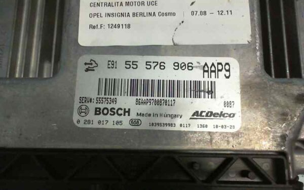 CENTRALITA MOTOR UCE OPEL INSIGNIA BERLINA
