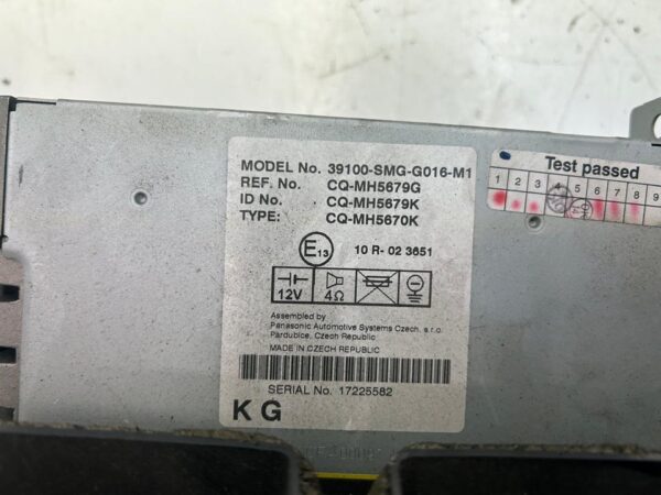 SISTEMA AUDIO / RADIO CD HONDA CIVIC BERLINA 3 PUERTAS (FN)