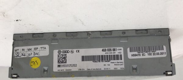 SISTEMA AUDIO / RADIO CD AUDI A4 AVANT (8K5)
