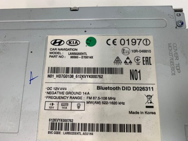 SISTEMA AUDIO / RADIO CD HYUNDAI TUCSON