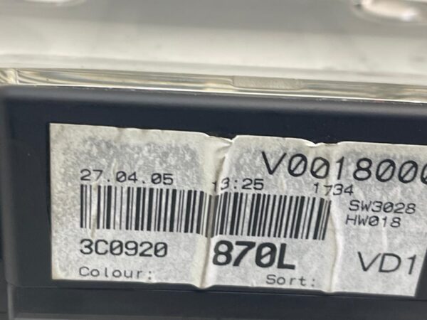 CUADRO INSTRUMENTOS VOLKSWAGEN PASSAT BERLINA (3C2)