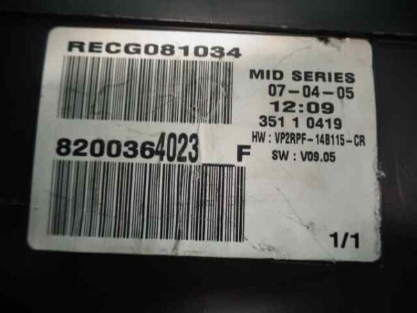 CUADRO INSTRUMENTOS RENAULT MEGANE II BERLINA 5P