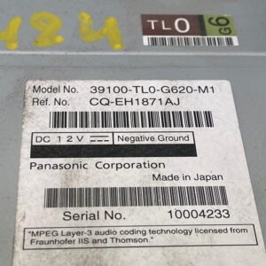 SISTEMA AUDIO / RADIO CD HONDA ACCORD BERLINA (CU)