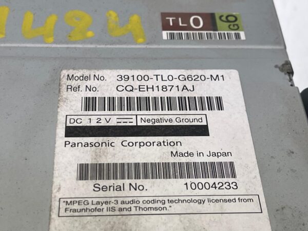 SISTEMA AUDIO / RADIO CD HONDA ACCORD BERLINA (CU)