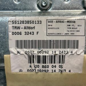 AIRBAG LATERAL TRASERO DERECHO MERCEDES-BENZ CLASE S (BM 220) BERLINA