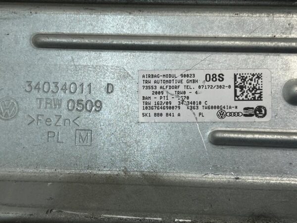 AIRBAG DE RODILLAS VOLKSWAGEN GOLF VI (5K1)(10.2008)