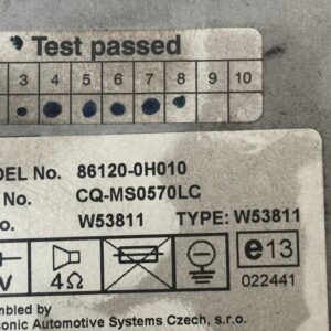 SISTEMA AUDIO / RADIO CD TOYOTA AYGO (KGB/WNB)
