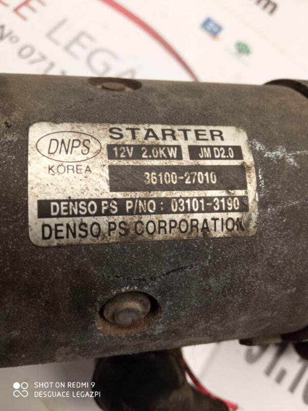 MOTOR ARRANQUE HYUNDAI SANTA FE (CM)