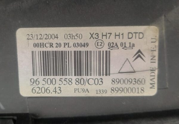 FARO DERECHO CITROEN C5 BERLINA