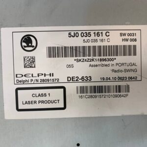 SISTEMA AUDIO / RADIO CD SKODA ROOMSTER (5J7)
