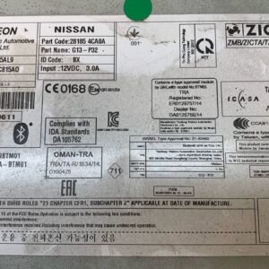SISTEMA AUDIO / RADIO CD NISSAN QASHQAI (J11E)